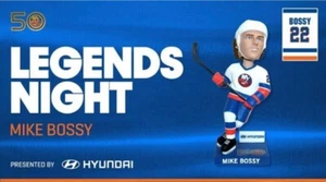 MIKE BOSSY BOBBLEHEAD SGA NHL HOCKEY LEGENDS 50th Anniversary (NY ISLANDERS) - Picture 1 of 9