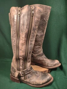 Bed Stu Cobbler Series Destressed Leather Wide Tall Boots - Ren Faire, Steampunk - Picture 1 of 11