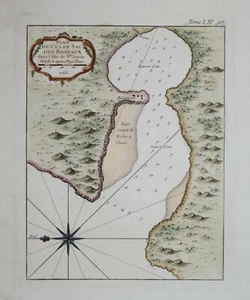 SAINT LUCIA - MARIGOT BAY? PLANO DE CUL DE SAC DES ROSEAUX BY BELLIN, C.1764 - Imagen 1 de 1