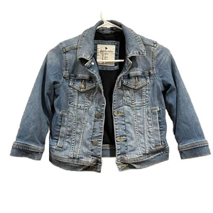 Abercrombie Kids Girls Denim Jacket Size 5/6 Fleece Lined - Picture 1 of 4