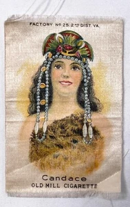 RARO DE COLECCIÓN CANDACE ANTIGUO MOLINO CIGARRILLO TABACO DIOSA SEDA c1916 - Imagen 1 de 4