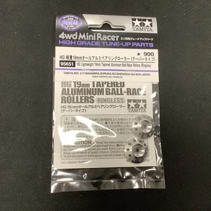 Tamiya 95651 Mini 4wd Hg Lightweight 19mm Fuselé Aluminium Ball Race Rollers New - Photo 1 sur 3