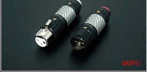 4x FG connettore spina XLR placcato rodio rame berillio berillio audio in fibra di vetro - Foto 1 di 1
