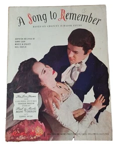 A Song To Remember ~ Cahn ~ Stoloff ~ Chaplin ~ Partituras 1945 ~ Muni ~ Oberon - Imagen 1 de 3