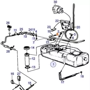 SAAB 900 CLASSIC KRAFTSTOFFTANKBUCHSENSATZ FÜR ENTLÜFTUNGSROHR 2 SMALL ONE LARGE - Bild 1 von 3