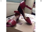 Clarks Brielle Drive Women's Cherry Leather Sandals Uk Size 6D. RRP £55.