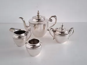 Feines Art Deco Teeservice versilbert 4-teilig GERO Niederlande um 1930 - Bild 1 von 8