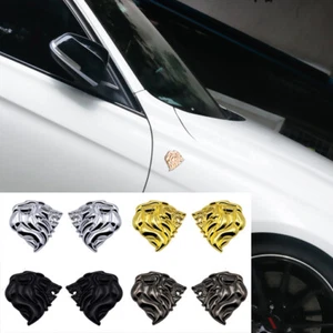 3d Metal Lion Head Car Emblem Motorcycle Trunk Fender Badge Decal Sticker - Picture 1 of 23