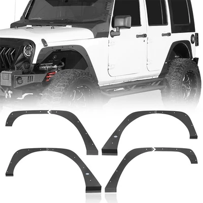 Kit de 4 piezas de revestimiento de rueda para guardabarros acampanado para Jeep Wrangler JK JKU 2007-2018 Foto 1 de 4