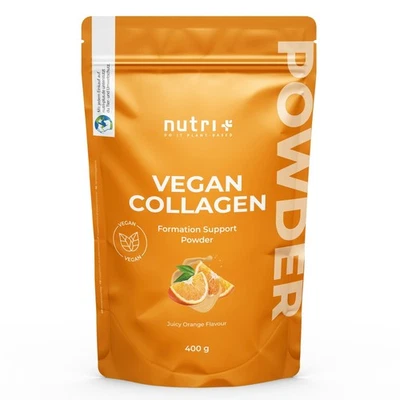 NUTRI-PLUS Colágeno en Polvo con Hialurón, Q10 + Vitamina C 400g - Vegano Colágeno en Polvo
