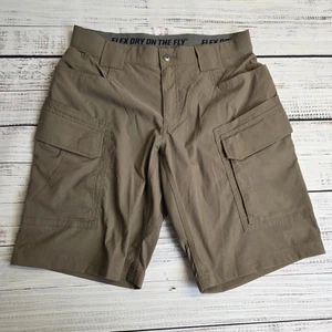 Duluth Trading Co Flex Dry On The Fly Shorts Mens 34 Relaxed Fit Brown Stretch - Picture 1 of 10