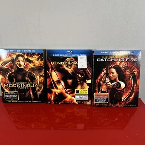 The Hunger Games: Set 3 Movie Collection (Blu-ray) + (Digital) New Sealed - Picture 1 of 5