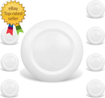 8 Pack 6 Inch LED Low Profile Recessed & Surface Mount Disk Light, Round - Image 1 of 4