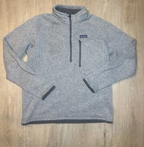 Patagonia Men's Better Sweater 1/4 Zip L Grey Pullover - Picture 1 of 7