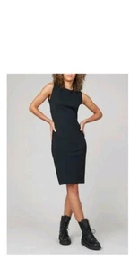Spanx Spanxperfect Fitted Sleeveless Sheath Dress Black Sz XS NWT $ 168 - Picture 1 of 12