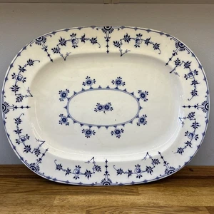 Antique Minton Blue Denmark 21” massive Oval Serving Plate Or Meat Platter 1789 - Picture 1 of 17