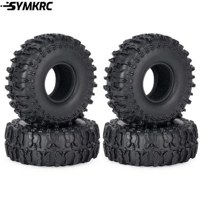 4PCS 1.0 Soft Rubber Tires for 1/18 1/24 RC Axial SCX24 AX24 TRX4M Upgrade Parts - Image 1 of 4