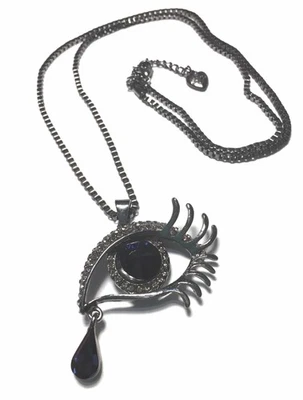 Collar Colgante BETSEY JOHNSON Cristal Anodizado Ojo Azul Damas Foto 1 de 4