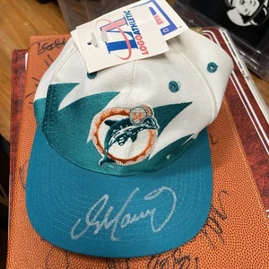 Vintage Logo Athletic Dan Marino Signed Dolphins Shark Tooth Hat JSA Wool Blend - Picture 1 of 9