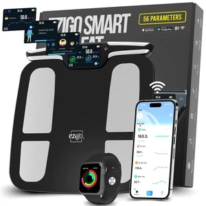 Professionelle 56 Metrics Smart Körperzusammensetzungswaage mit WiFi, BMI, BMR, Muskel - Bild 1 von 9