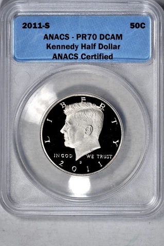 2011-S 50C Kennedy Half Dollar ANACS PR70DCAM K14419 Cover