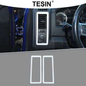 Center Console Air Vent Outlet Trim For Dodge RAM 1500 2010-17 White Accessories - Picture 1 of 10