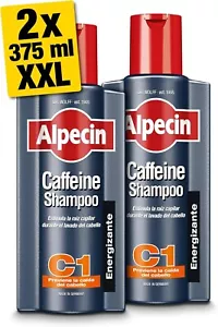 Alpecin Caffeine Shampoo C1 2x 375ml | Champu anticaida hombre y con cafeina | T - Imagen 1 de 6