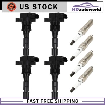 4x Ignition Coil & Iridium Spark Plug For 2008-2010 Mazda 5 2.3L L4 - Image 1 of 4