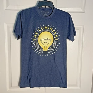 Lumineers T Shirt Men Small Blue Cleopatra World Tour VIP Lightbulb Band Concert - Picture 1 of 6