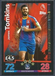TOPPS MATCH ATTAX 2018-19-#114-CRYSTAL PALACE-JAMES TOMKINS - Picture 1 of 1