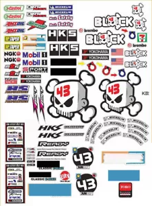 Calcomanías adhesivas para coche sobre orugas RC escala 1:10 Axial Traxxas Redcat - Imagen 1 de 21