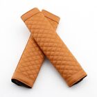 Brown Pair Vehicle Parts Safe Seat Belt Cover Shoulder Relax Leather Protectors Nissan Tsuru