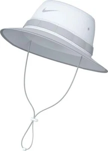 Nike Apex Bucket Hat Dri-Fit Golf Hiking Boonie Trail Cap White Size Medium - Picture 1 of 2