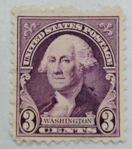 VINTAGE ~ U.S. Postage Stamp ~ George Washington ~ Three Cent (3¢) Violet - 08 - Picture 1 of 6
