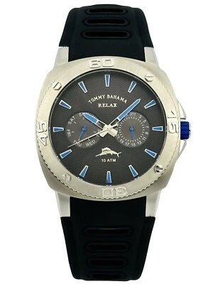 Reloj Tommy Bahama RLX1067 BEACH COMBER Multifunción Correa Goma Negra Foto 1 de 4