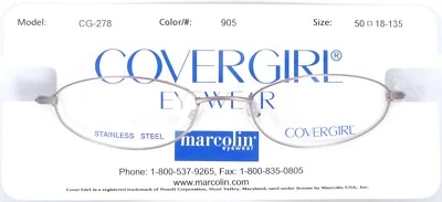 NUEVO COVERGIRL CG278 905 MARCO GAFAS PÚRPURA CLARO CG-278 50-18-135mm Foto 1 de 4