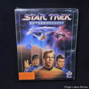 Sealed Star Trek 25th Anniversary IBM DOS Big Box PC Game 3.5" Floppy Disks 1991 - Picture 1 of 6