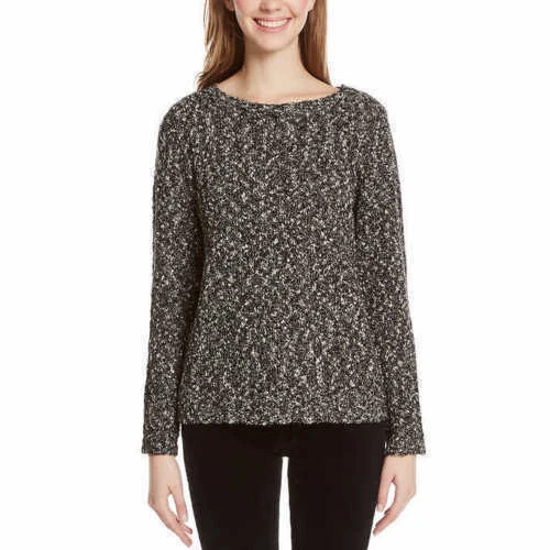 Buffalo David Bitton Womens Textured Mixed Yarn Sweater Black Size S