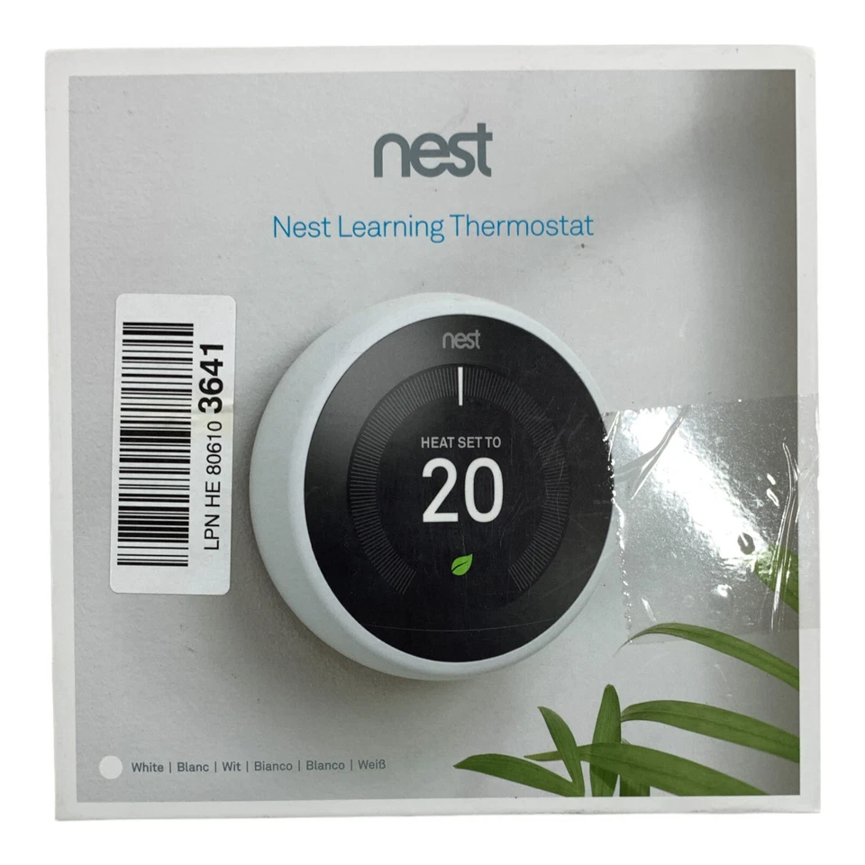 Nest Selbstlernendes Thermostat, 3. Generation, weiß, T3020GB - Bild 1 von 4