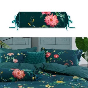 Fleur Grandeur Dark Blue Neck Roll Cushion 22x70 cm by PIP Studio - Picture 1 of 2