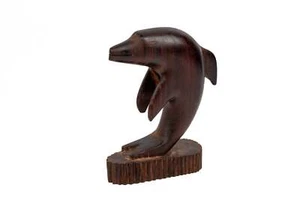 Estatuilla de pez vela, talla en madera, estatua de madera, escultura hecha a mano, cocobolo - Imagen 1 de 10