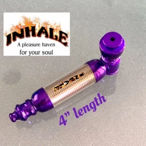 Inhale®️ 4” Tobacco Smoking Metal Pipe w 10 brass screen - Picture 1 of 1