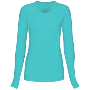 T Flex Womens Comfort Long Sleeve T-Shirt Underscrub Tee Layering Shirt Uniform - Picture 1 of 30