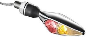 Kuryakyn Micro Rombo Cromo RL Intermitente con LED Rojo/Ámbar (2543) - Imagen 1 de 1