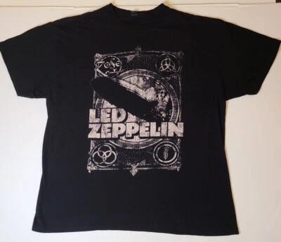 2011 LED ZEPPELIN T-Shirt ROBERT PLANT JIMMY PAGE Sz 2XL Soft 100% Cotton EUC - Image 1 of 4