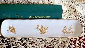 Vintage Crown Staffordshire Gold Aristocrat Porzellan Tablett 70er Box neuwertig selten - Bild 1 von 5