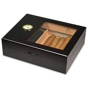 Slege Cave à Cigares ArtisanaleCave CigarePlateau en Verre Boîte à Cigare Cèd... - Afbeelding 1 van 7