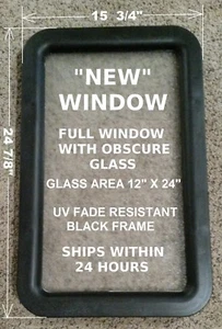 NEW Black RV Camper Toy Hauler Trailer Motorhome Entry Entrance Door Window  - Bild 1 von 5