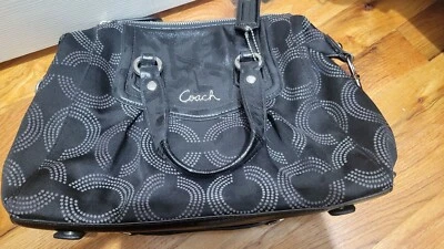 Coach Ashley Dotted OP Convertible Satchel Black - Image 1 of 4
