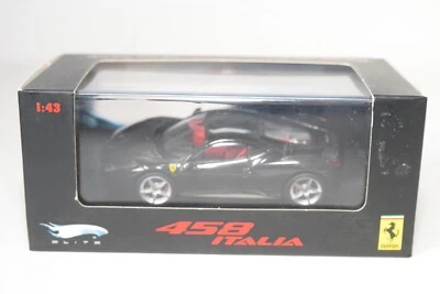 A95 1:43 MATTEL HOTWHEELS ELITE FERRARI 458 ITALIA NERO COME NUOVO SIGILLATO - Immagine 1 di 4